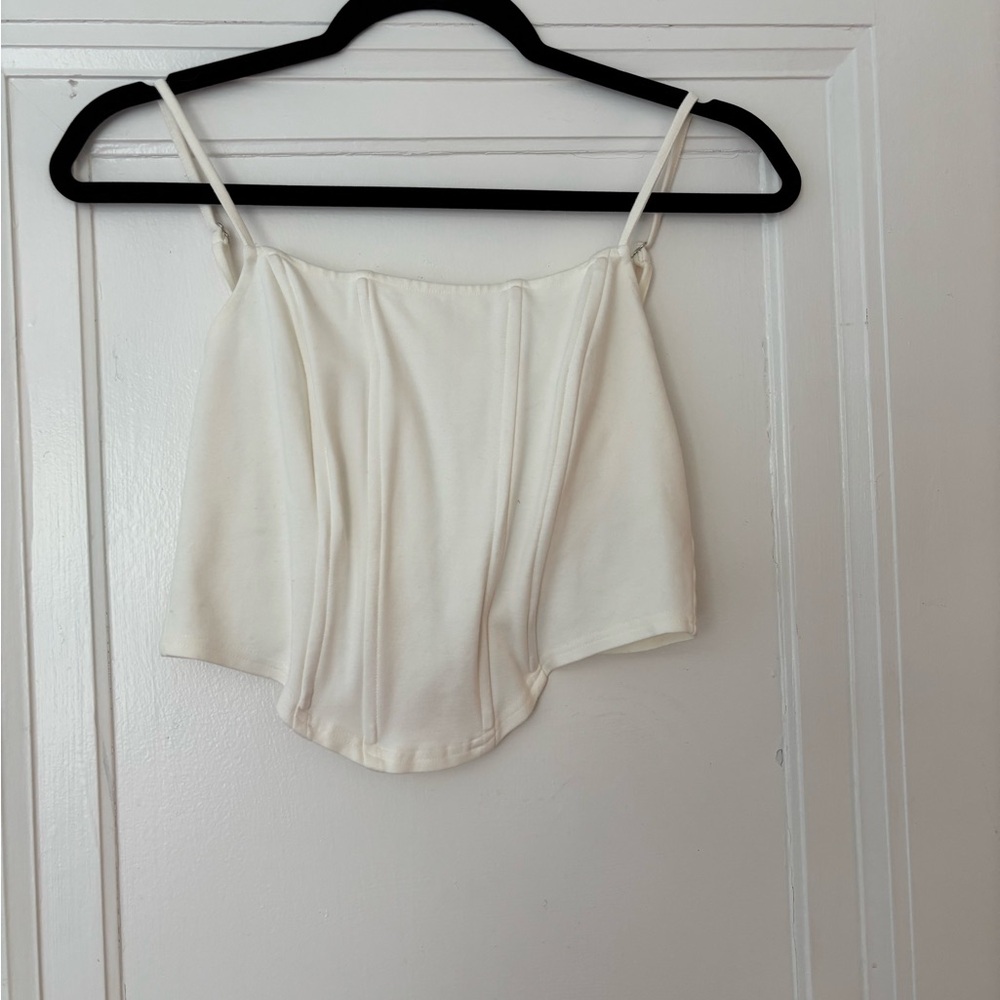 White Zippered Women's Top